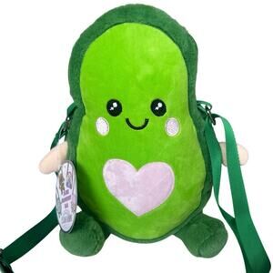 Cute Avocado Heart Bag Crossbody Soft & Plush NWT Chasing Rainbows